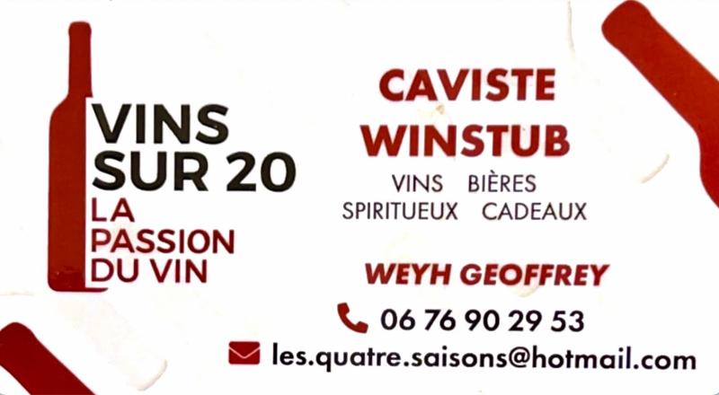 Caviste WINSTUB SARRE UNION Vins sur 20
