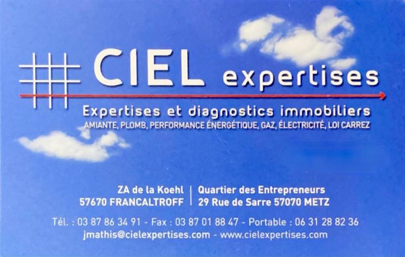 Expertises et diagnostic immobilier FRANCALTROFF CIEL expertises